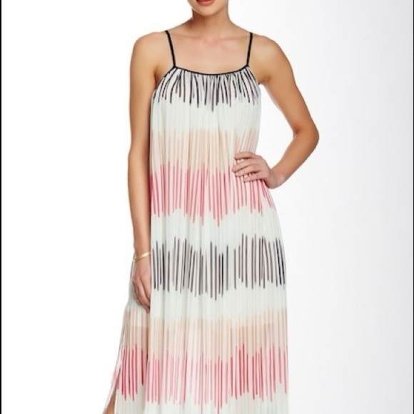 Alice + Olivia Multicolor Striped Silk Dress - Picture 2 of 8